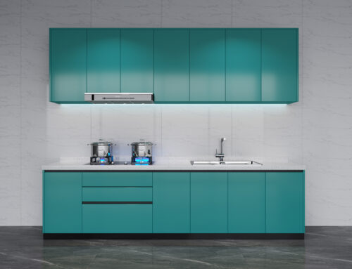RTA PERSIAN GREEN FLAT KITCHEN CABINET